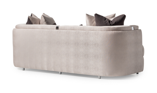 3 Seater Fabric Sofa with Metal Band Arms in Carmela Design