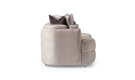 3 Seater Fabric Sofa with Metal Band Arms in Carmela Design