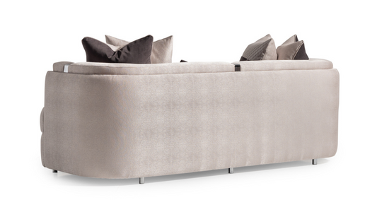 3 Seater Fabric Sofa with Metal Band Arms in Carmela Design