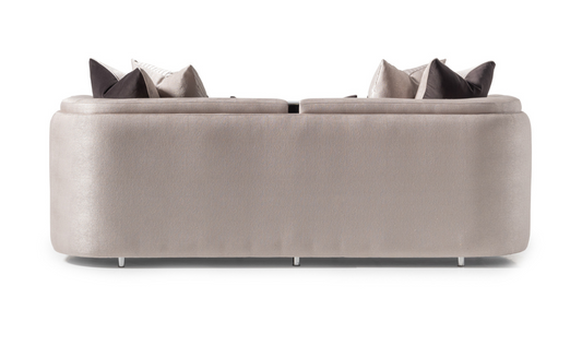 3 Seater Fabric Sofa with Metal Band Arms in Carmela Design