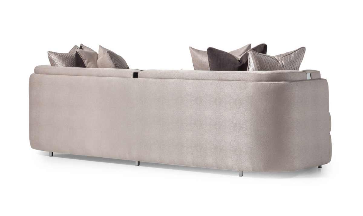 3 Seater Fabric Sofa with Metal Band Arms in Carmela Design