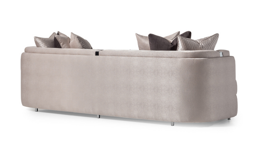 3 Seater Fabric Sofa with Metal Band Arms in Carmela Design