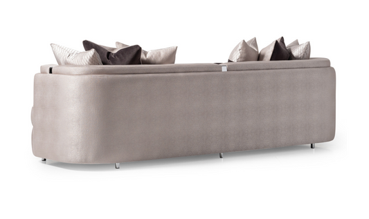 3 Seater Fabric Sofa with Metal Band Arms in Carmela Design