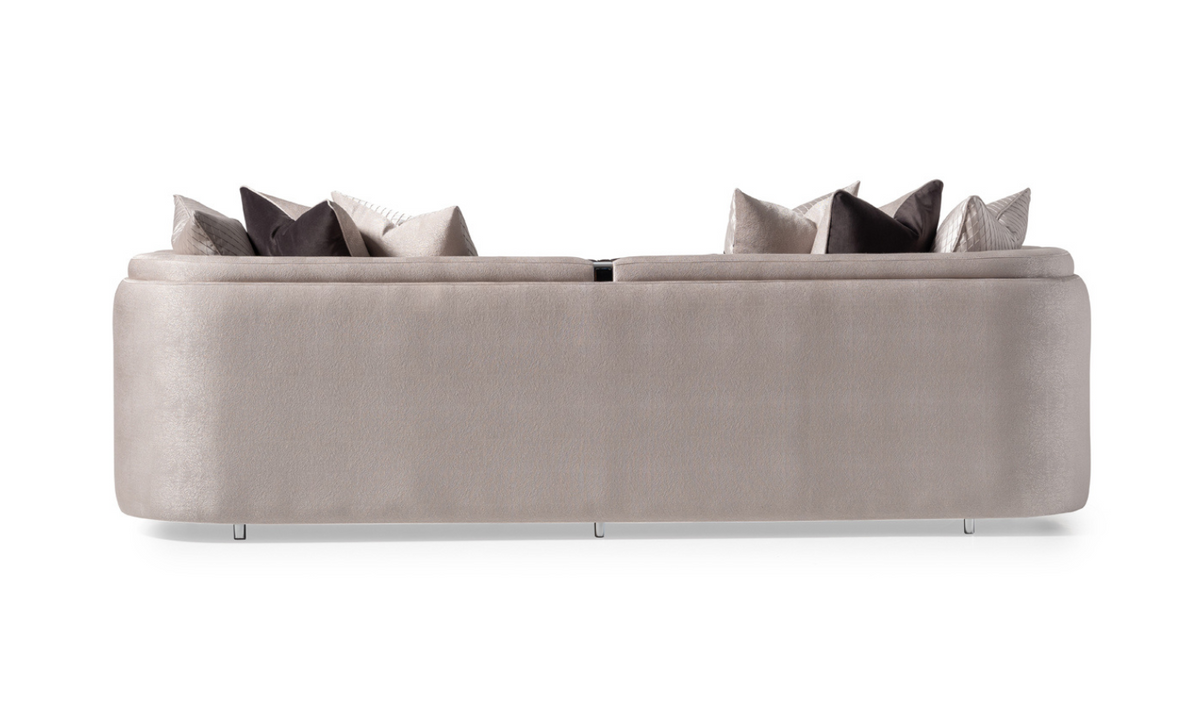 3 Seater Fabric Sofa with Metal Band Arms in Carmela Design