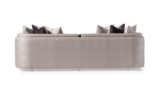 3 Seater Fabric Sofa with Metal Band Arms in Carmela Design