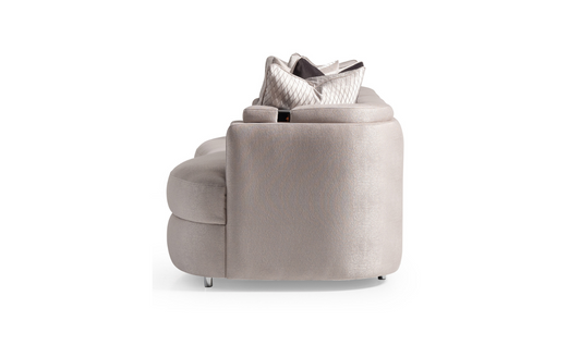 3 Seater Fabric Sofa with Metal Band Arms in Carmela Design