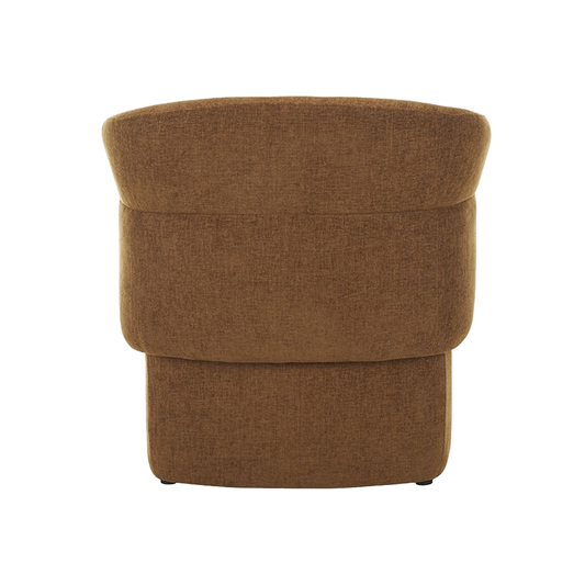 Lounge Chair in Warm Cognac with Curved Back Design