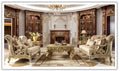 3-Seater Fabric Sofa in Beige with Modern Design
