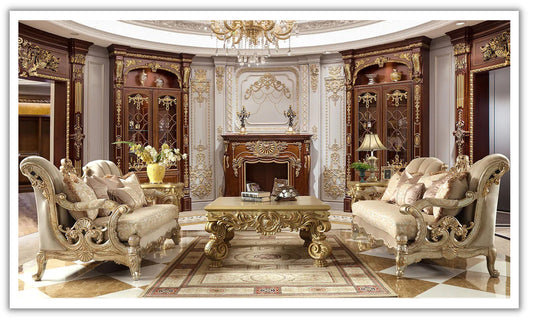 3-Seater Fabric Sofa in Beige with Modern Design