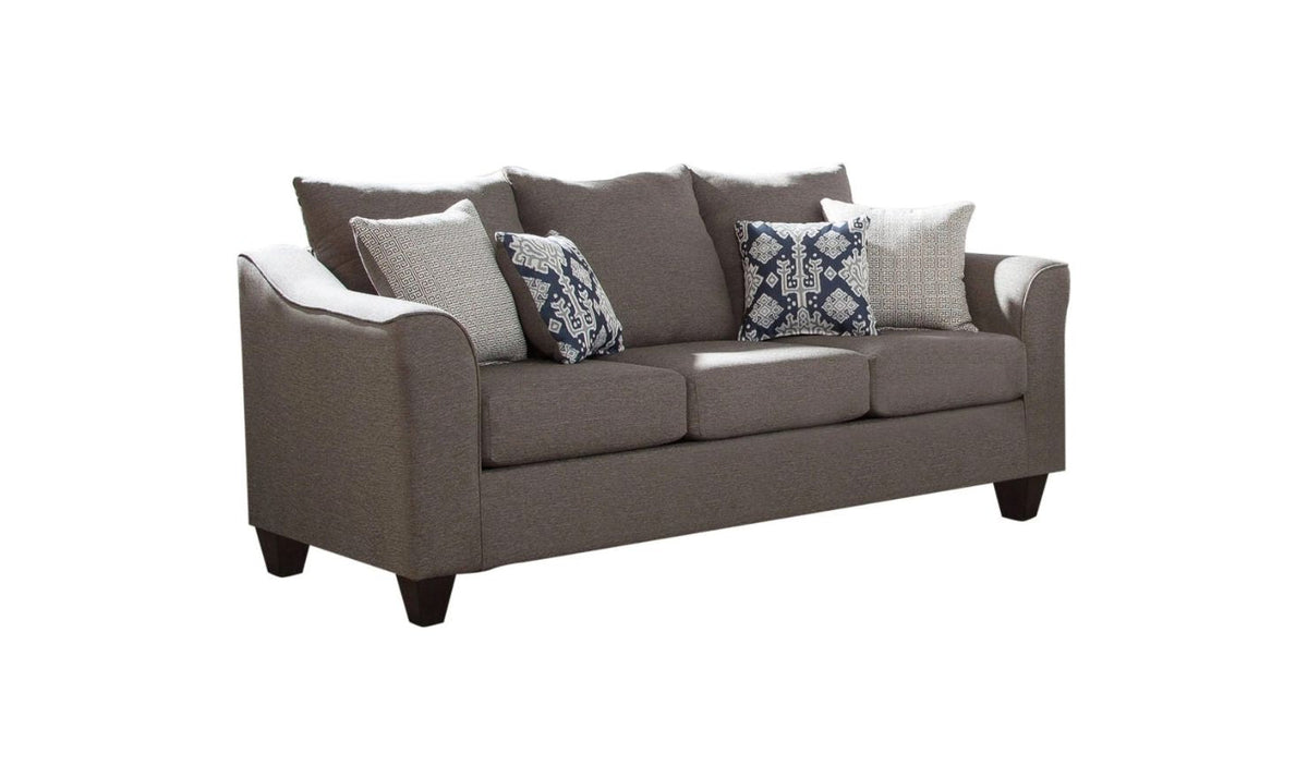 3-Seater Charcoal Gray Sofa with Flared Arms