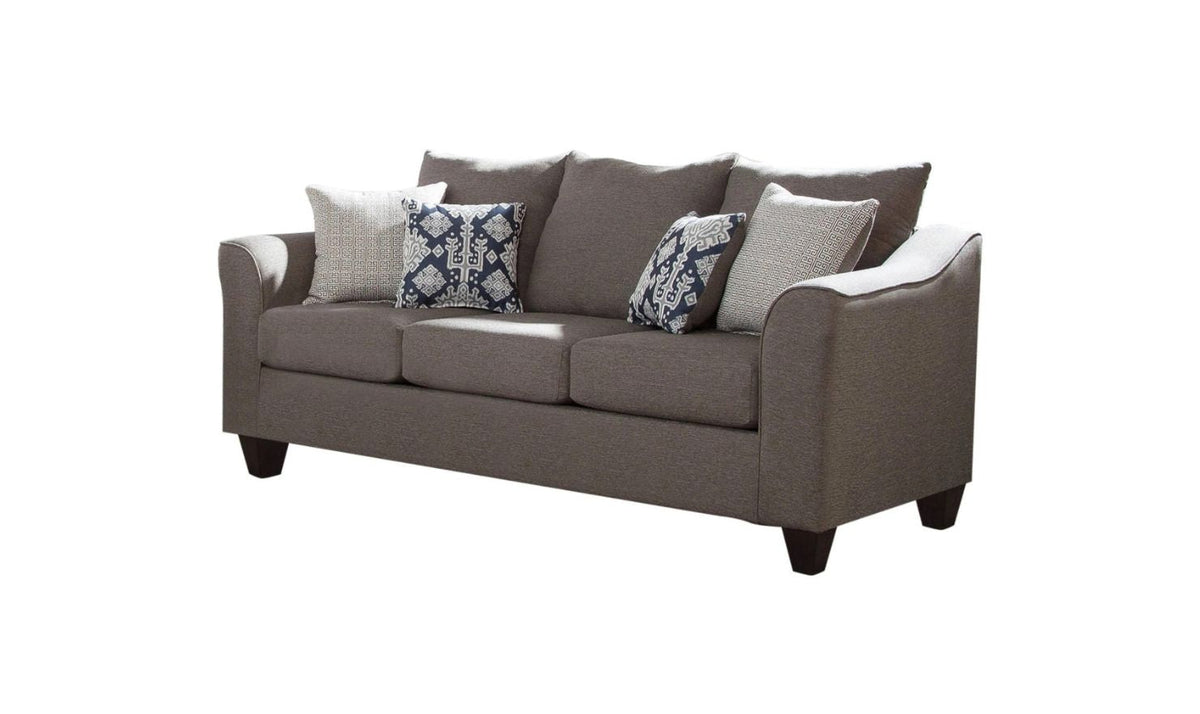3-Seater Charcoal Gray Sofa with Flared Arms