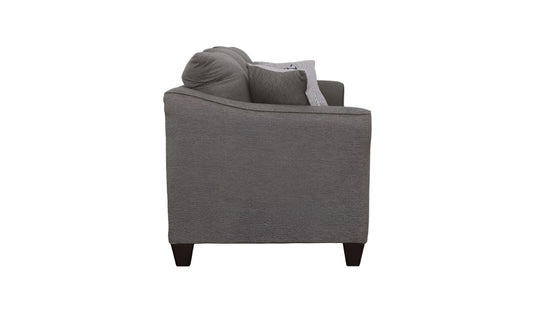3-Seater Charcoal Gray Sofa with Flared Arms