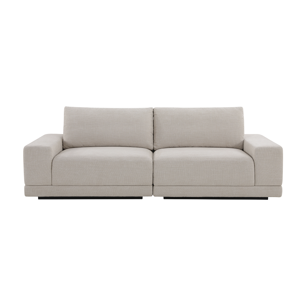 Torino 2-Piece Sofa in Soft Beige Fabric