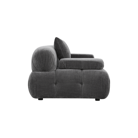 3-Piece Sofa in Graphite Fabric with Modern Design