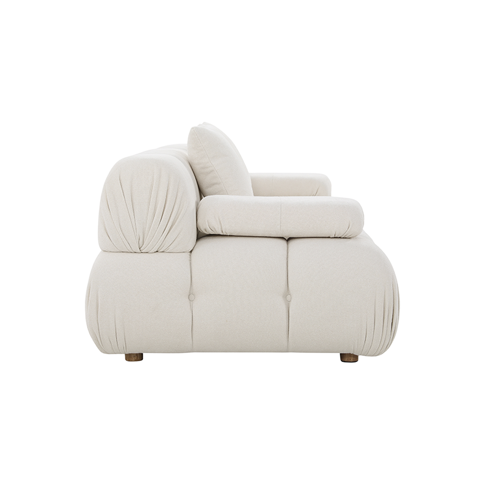 4-Piece Sofa in Off White with Modern Design Details