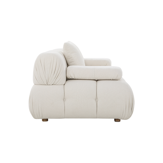 4-Piece Sofa in Off White with Modern Design Details