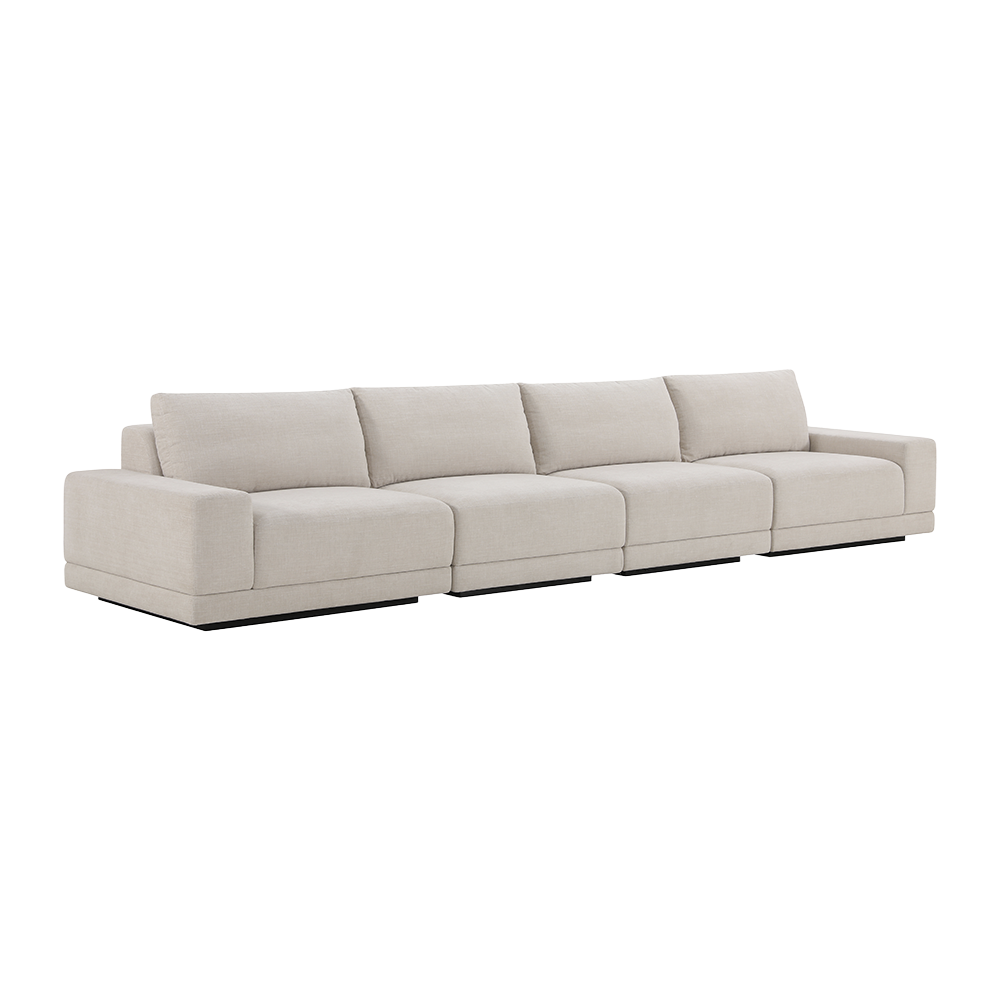 Torino 4-Piece Sofa in Beige Fabric