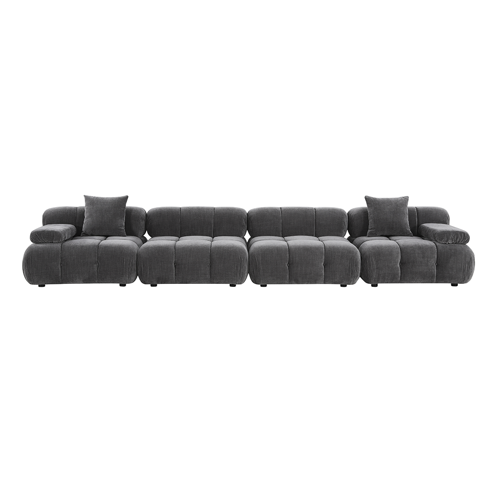 4-Piece Sofa in Graphite with Modern Design