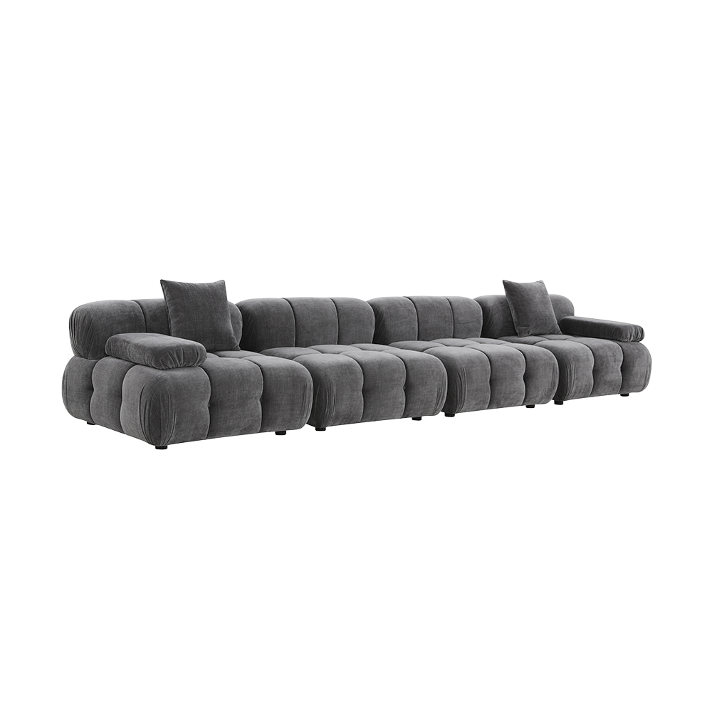 4-Piece Sofa in Graphite with Modern Design
