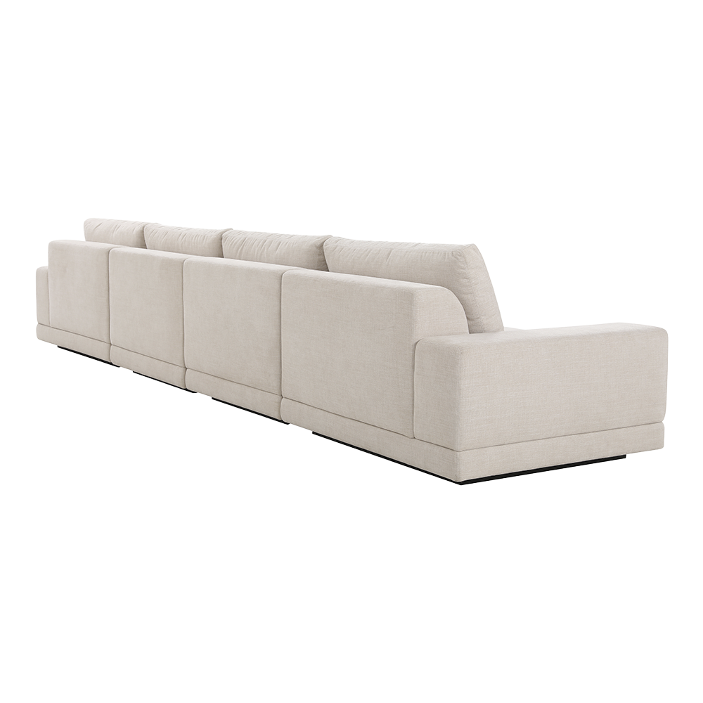 Torino 4-Piece Sofa Set with Ottoman in Beige
