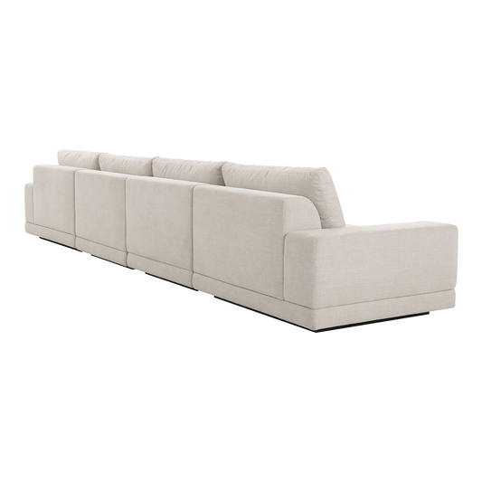 Torino 4-Piece Sofa Set with Ottoman in Beige