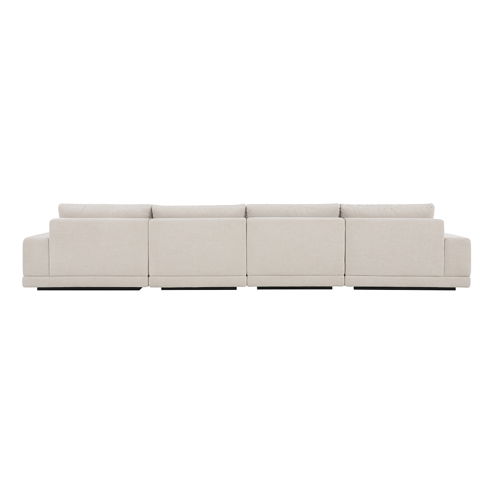 Torino 4-Piece Sofa Set with Ottoman in Beige