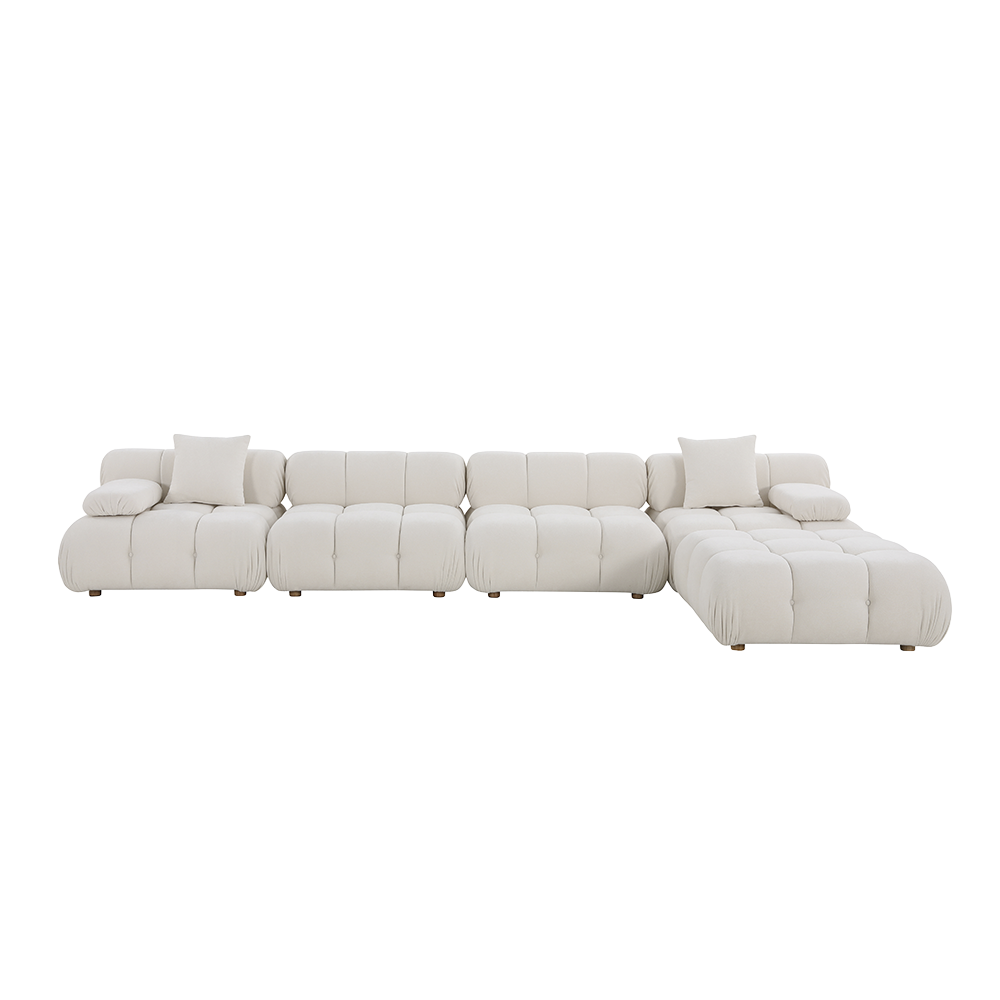 Large Off-White Sectional Sofa with Modern Design