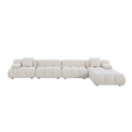 Large Off-White Sectional Sofa with Modern Design