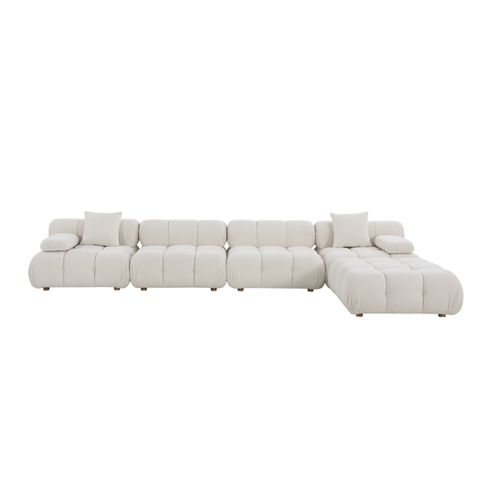 Large Off-White Sectional Sofa with Modern Design