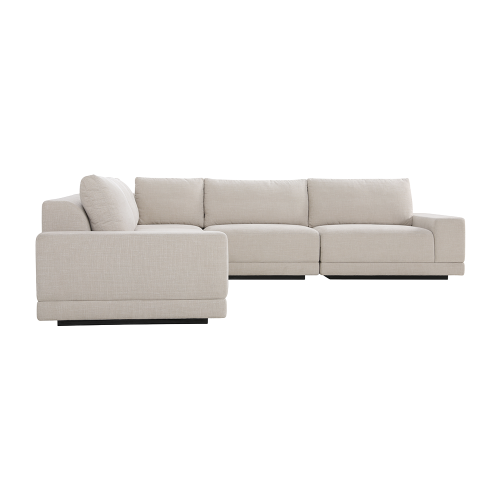 Corner Sectional Sofa in Beige with Modern Design