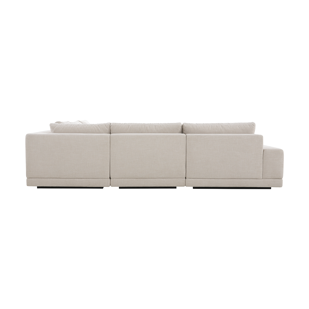 Corner Sectional Sofa in Beige with Modern Design