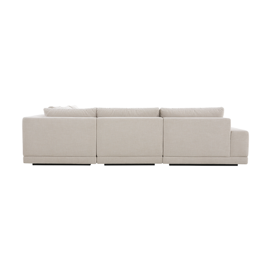 Corner Sectional Sofa in Beige with Modern Design