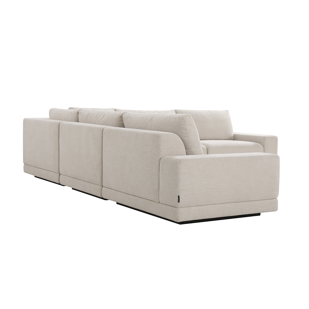 Corner Sectional Sofa in Beige with Modern Design