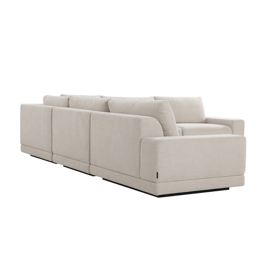 Corner Sectional Sofa in Beige with Modern Design