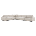 Large Beige Corner Sectional with Rounded Edges