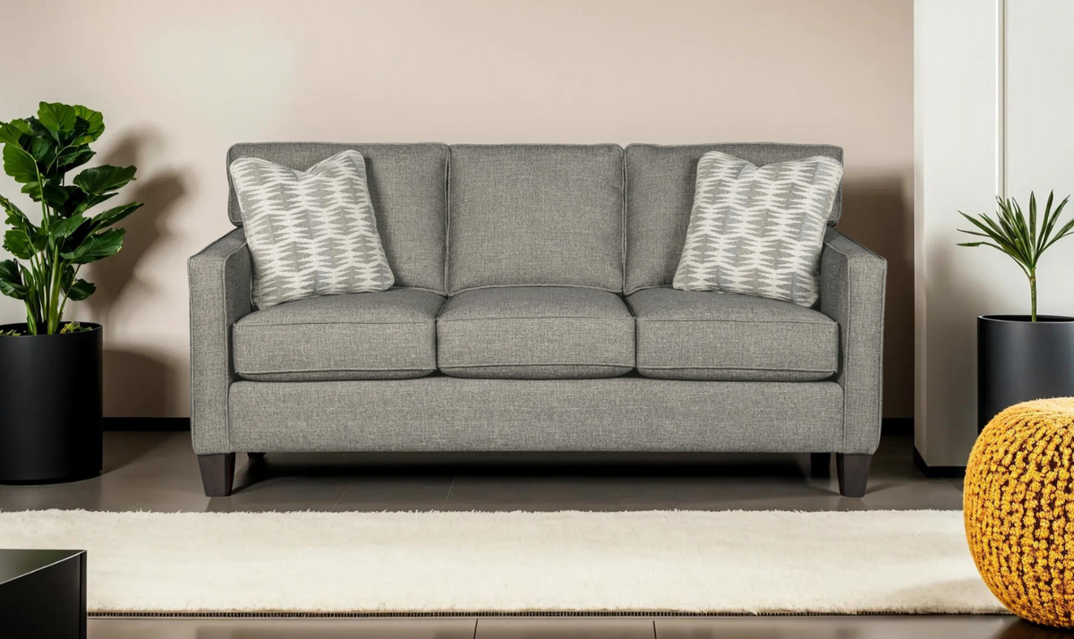 Fabric Sofa with Tufted Back Design