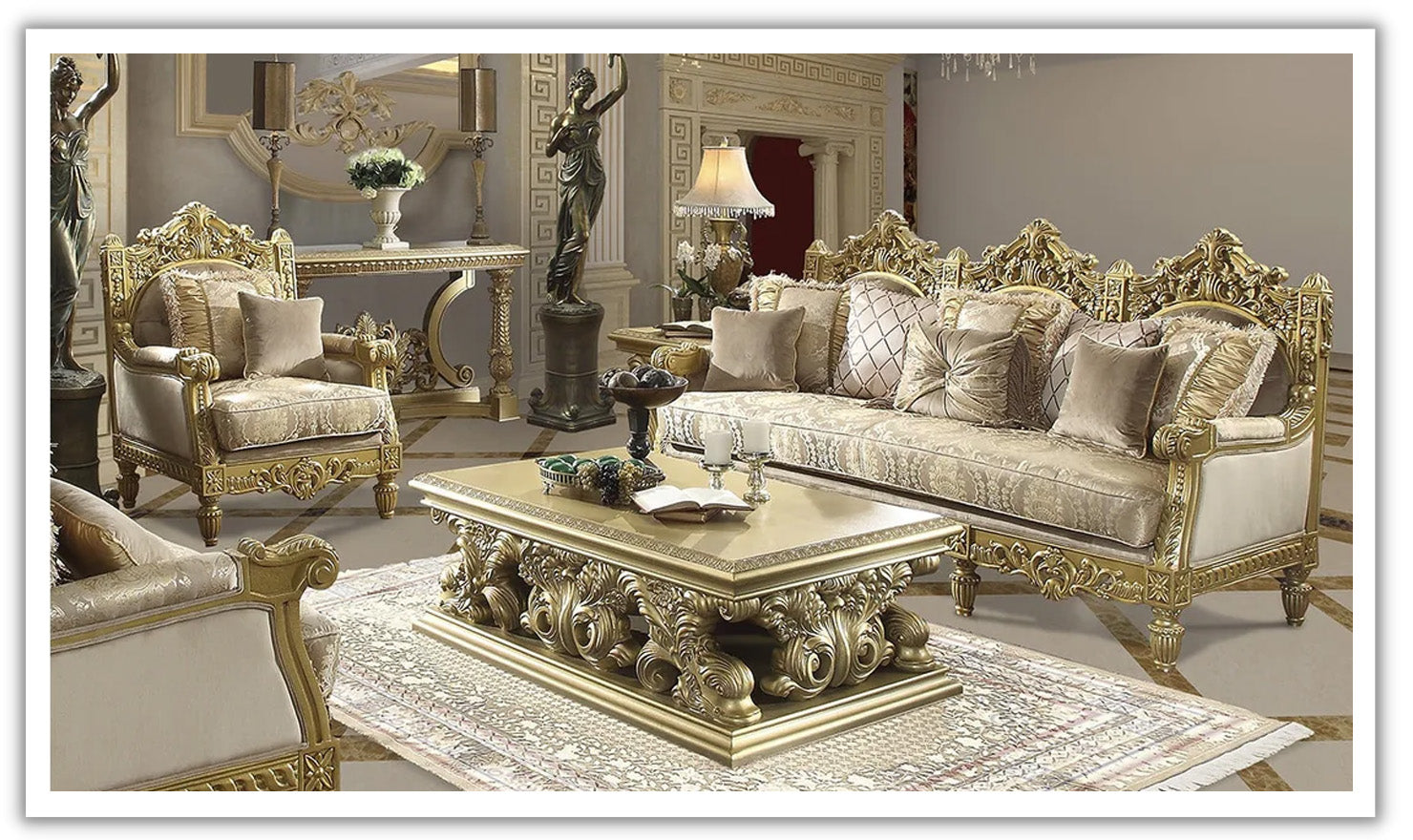 2-Seater Sofa in Ivory Fabric with Sleek Design