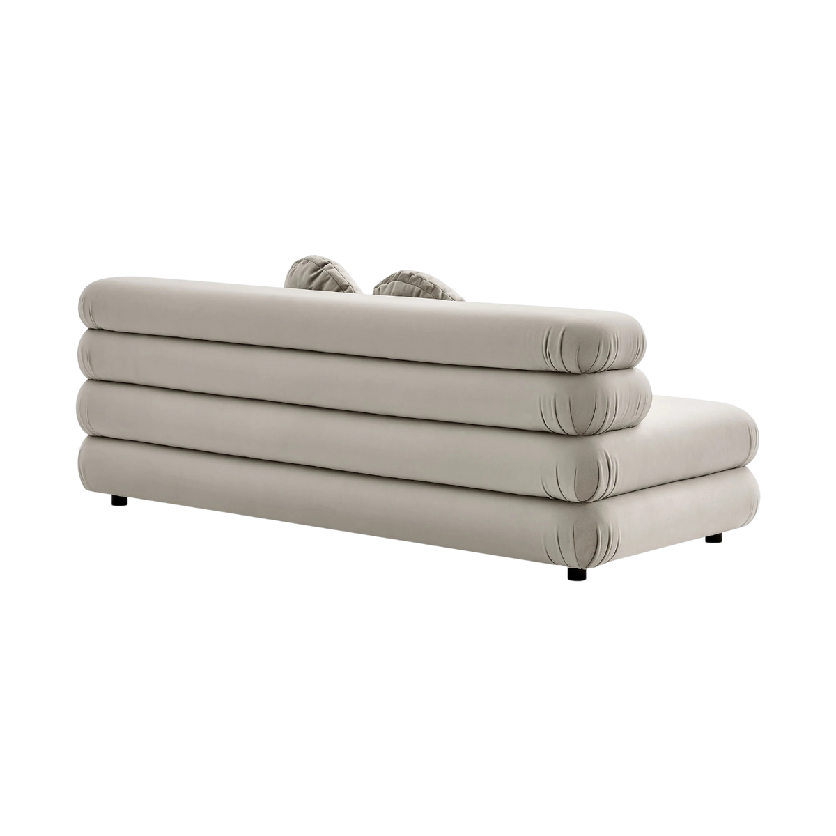 Modular Loveseat in Beige with Contemporary Design