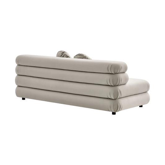 Modular Loveseat in Beige with Contemporary Design