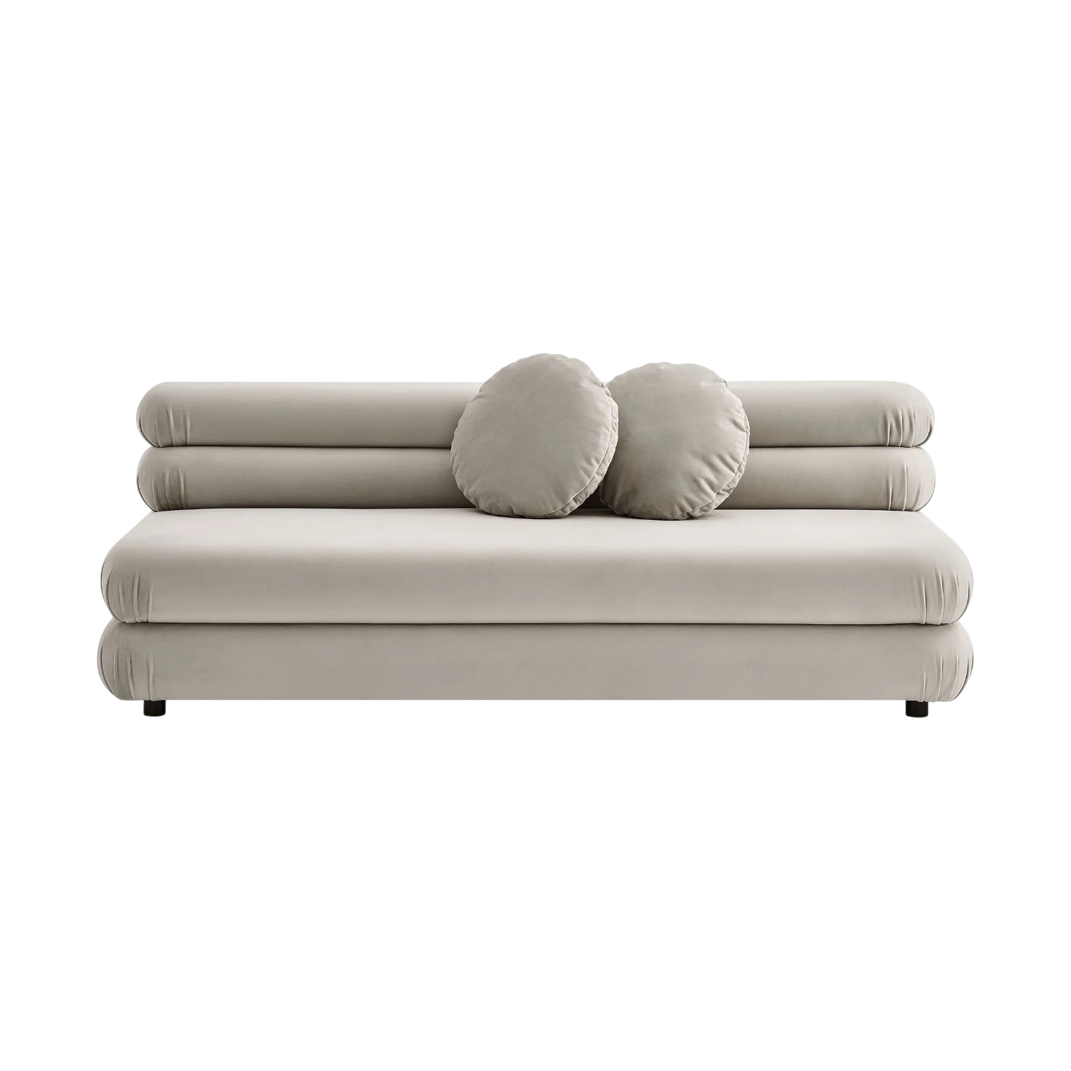 Modular Loveseat in Beige with Contemporary Design