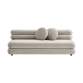 Modular Loveseat in Beige with Contemporary Design