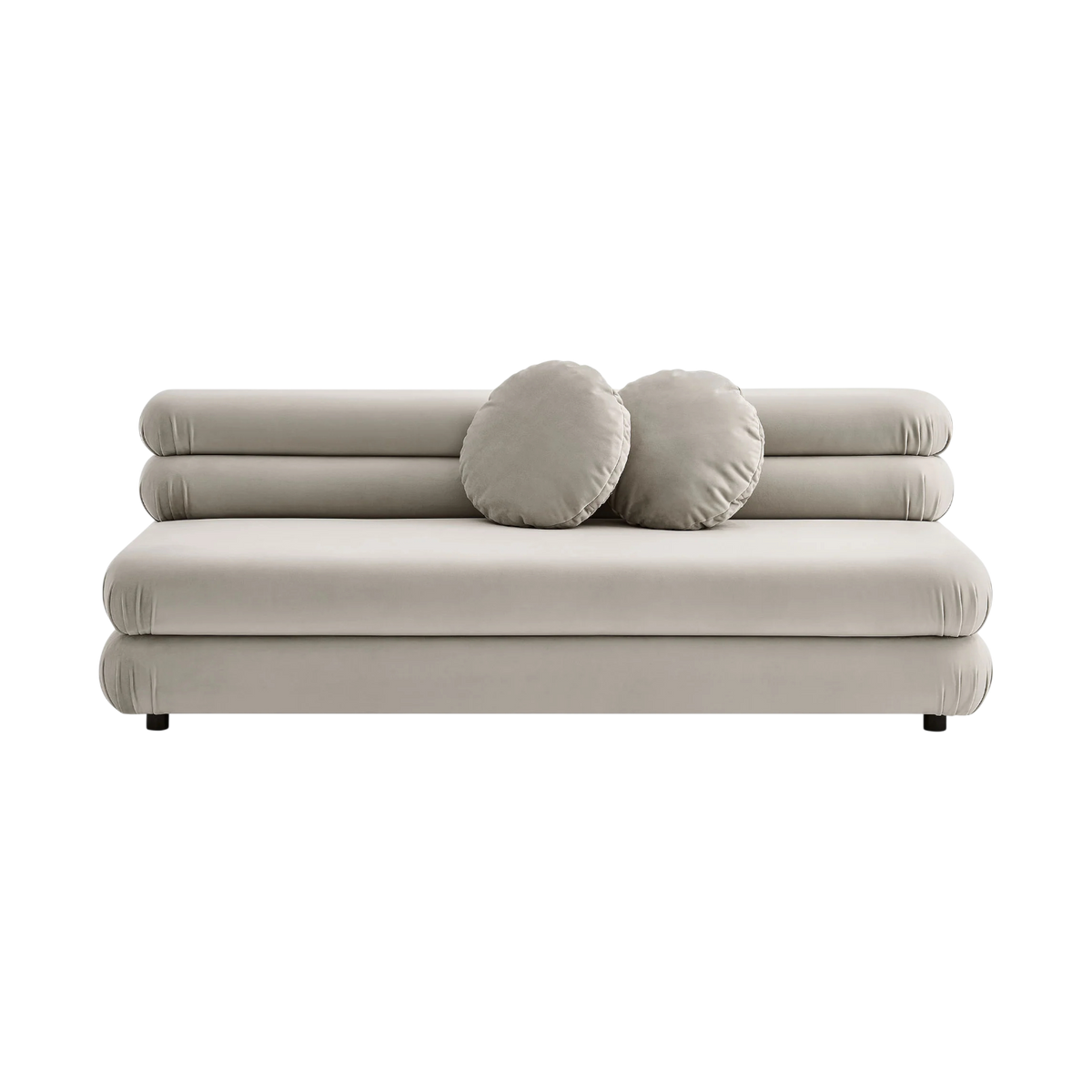 Modular Loveseat in Beige with Contemporary Design