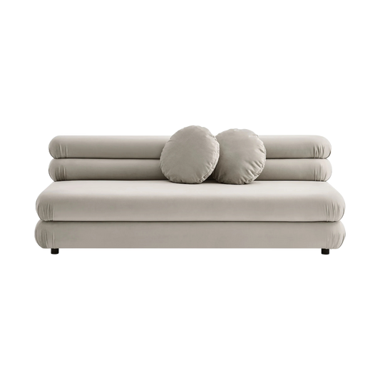 Modular Loveseat in Beige with Contemporary Design