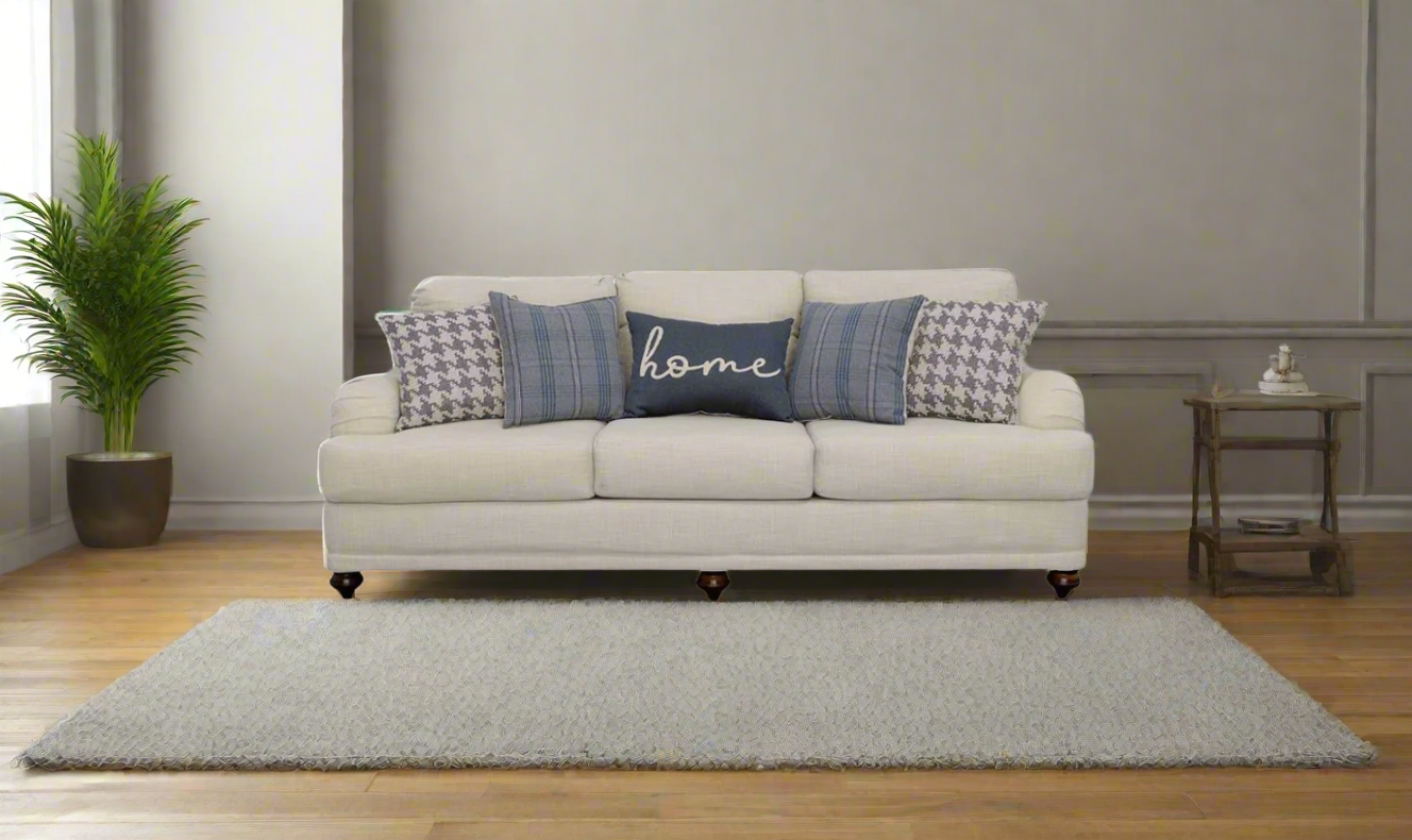 3-Seater Fabric Sofa with Tailored English Arms
