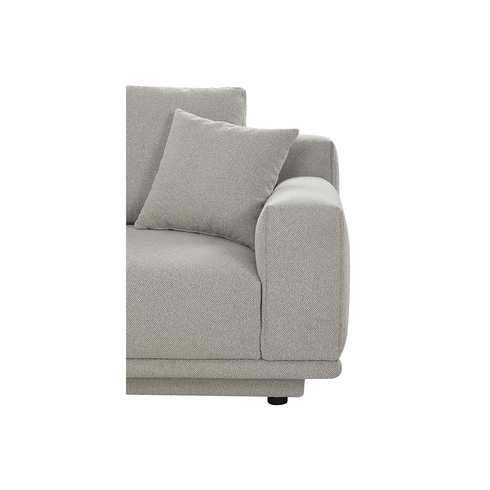 Sectional Sofa in Beige with L-Shaped Design
