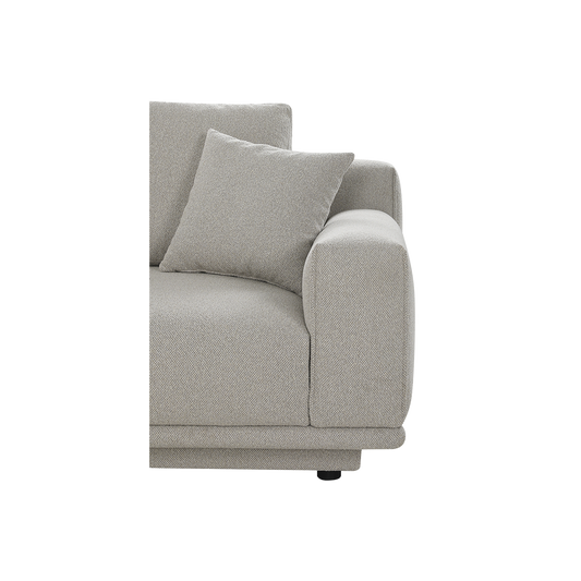 Sectional Sofa in Beige with L-Shaped Design