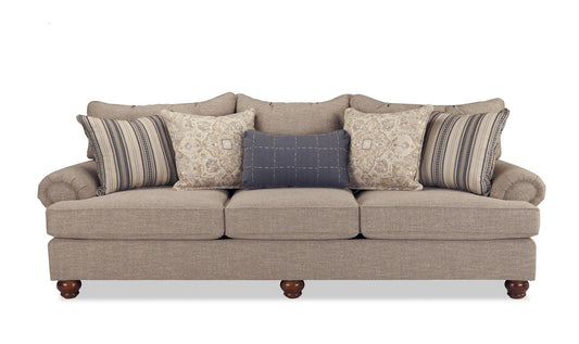 3-Seater Fabric Sofa with Rolled Arms in Edna Design