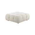 Ottoman Off White with Elegant Tufted Design