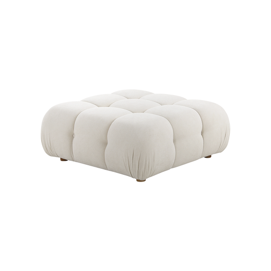 Ottoman Off White with Elegant Tufted Design