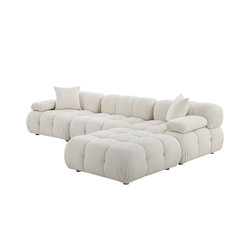 Sectional Sofa Off White with Modern Design